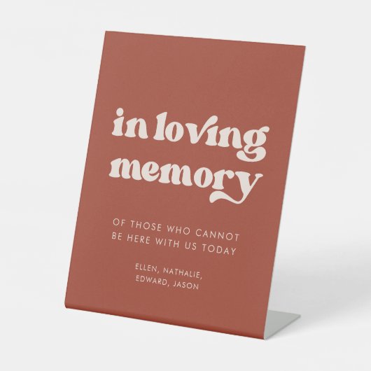 Stilvolles Retro Terracotta im Zeichen der Erinner Sockelschild (Vorderseite)