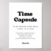 Stilvolles Retro Time Kapsel 1. Geburtstag Poster (Vorne)