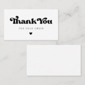 Stilvolles Retro Vielen Dank für Ihre Bestellkarte Visitenkarte (Vorne/Hinten)