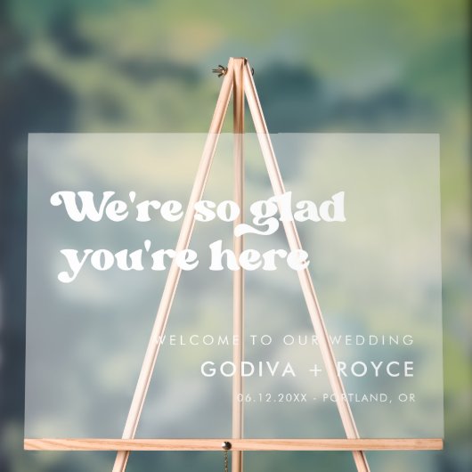 Stilvolles Retro-Weiß Freuen Sie sich auf Mattiert Acrylschild (Neutral)