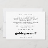 Stilvolles Retro Werden Sie meine Elternkarte des Einladung (Vorderseite)