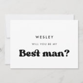 Stilvolles Retro Werden Sie meine Trauzeuge-Karte Einladung (Vorderseite)