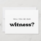 Stilvolles Retro Werden Sie unsere Zeugenausweis Einladung (Vorderseite)