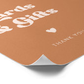 Stilvolles Retro-Zeichen für braunen Zucker Poster (Ecke)