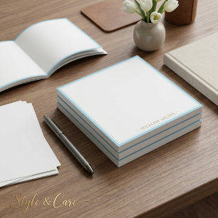Stilvolles Robin-Ei-Blau-Rahmen-Name-Notizbuch-Ges Notizblock