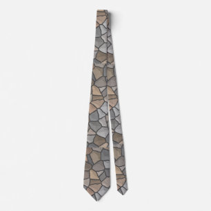 Stilvolles Rock Stone Pattern Mauerwerk Muster Krawatte