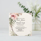 Stilvolles, romantisches, blumengeschmücktes Hochz (Stehend Vorderseite)