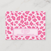 Stilvolles Rosa auf rosa Leoparden drucken | Makeu Visitenkarte (Rückseite)