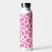 Stilvolles Rosa auf rosa Leoparden drucken | Monog Trinkflasche (Links)