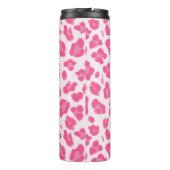 Stilvolles Rosa auf rosa Monogramm des Thermosbecher (Rückseite)