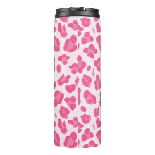 Stilvolles Rosa auf rosa Monogramm des Thermosbecher (Rückseite)