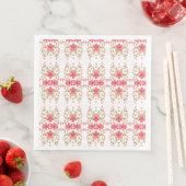 Stilvolles rosa Blumenpapier Napkin Serviette (Beispiel)