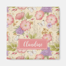 Stilvolles rosa Botanisches Blumenmuster