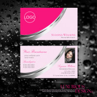 Stilvolles Rosa-Chic Silver-Dekor mit Logos und Fo
