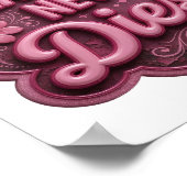 Stilvolles Rosa CLASSIC NEVER DIES Poster (Ecke)