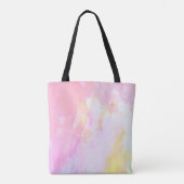 Stilvolles rosa Floral Monogram Design Tasche (Rückseite)