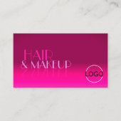 Stilvolles Rosa Gradient Mirror Schriftart Classic Visitenkarte (Vorderseite)