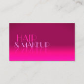 Stilvolles Rosa Gradient Mirror Schriftart Klassis Visitenkarte (Vorderseite)