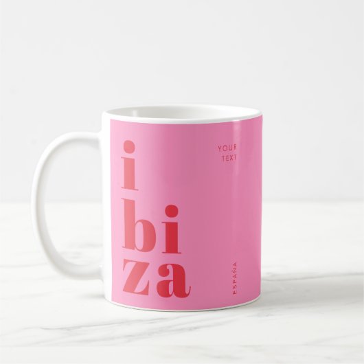 Stilvolles Rosa Ibiza Spanien Kaffeetasse (Links)
