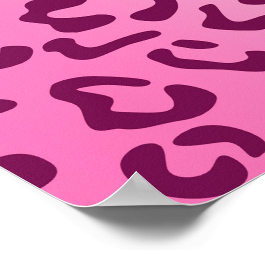 Stilvolles rosa Leopard Print Poster (Ecke)
