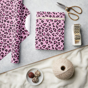 Stilvolles rosa Leopardmuster Geschenkpapier