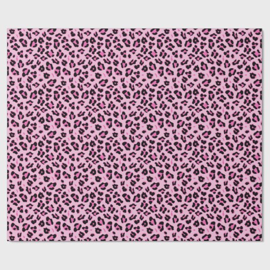 Stilvolles rosa Leopardmuster Geschenkpapier (Flach)