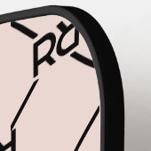 Stilvolles rosa Modern Girly Monogram Initial Must Pickleball Schläger (Linke Seite)