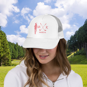 Stilvolles Rosa Moderner Lady Golf Player Truckerkappe