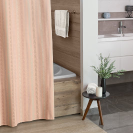 Stilvolles rosa Orange Boho Herringbone-Muster Duschvorhang