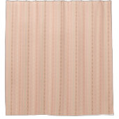 Stilvolles rosa Orange Boho Herringbone-Muster Duschvorhang (Vorderseite)