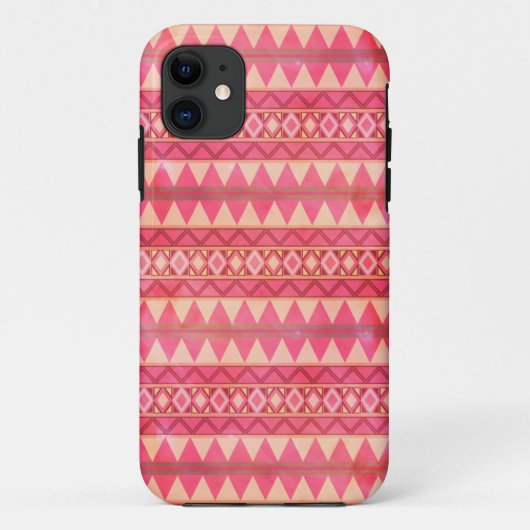 Stilvolles rosa Tribal-Muster Case-Mate iPhone Hülle (Rückseite)
