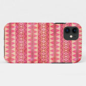 Stilvolles rosa Tribal-Muster Case-Mate iPhone Hülle (Rückseite (Horizontal))