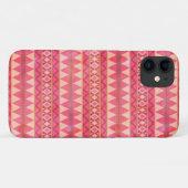 Stilvolles rosa Tribal-Muster Case-Mate iPhone Hülle (Rückseite (Horizontal))