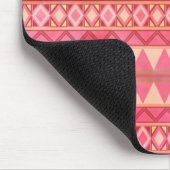 Stilvolles rosa Tribal-Muster Mousepad (Ecke)