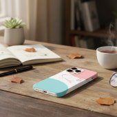 Stilvolles rosa und blaues Abstraktes geometrische Case-Mate iPhone Hülle