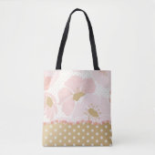 Stilvolles rosa und goldenes Design Tasche (Vorderseite)