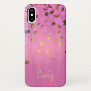 Stilvolles rosa und goldenes iPhone X Etui Case-Mate iPhone Hülle