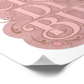 Stilvolles Rosa UNGLAUBLICH Fettes Design Poster (Ecke)