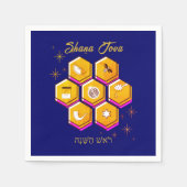 Stilvolles Rosh Hashanah SHANA TOVA Paper Serviette (Vorderseite)