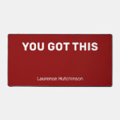 Stilvolles Rot Got Sie diese Minimalistische Schre Schreibtischunterlage (Vorderseite)