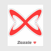Stilvolles rotes Buchstabe X Monogramm Aufkleber (Blatt)