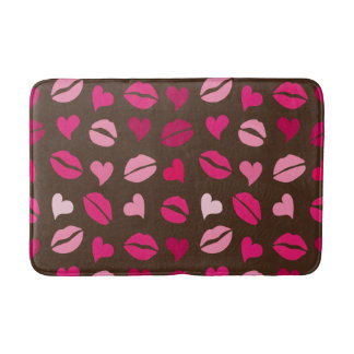 Stilvolles rotes Herz-Liebesgeschenk zum Valentins Badematte