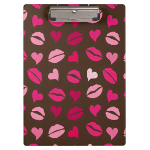 Stilvolles rotes Herz-Liebesgeschenk zum Valentins Klemmbrett