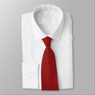Stilvolles rotes modernes geometrisches Muster Krawatte