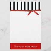 Stilvolles rotes, schwarzes und weißes briefpapier (Vorderseite)