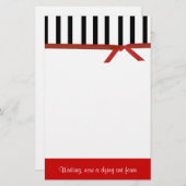 Stilvolles rotes, schwarzes und weißes briefpapier (Vorne/Hinten)