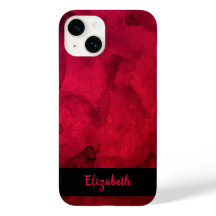 Stilvolles rotes Schwarzes Wasserfarbenmuster Pers