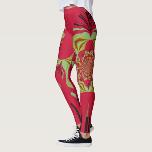 Stilvolles rotes Zitronenmodedesign Leggings (Links)