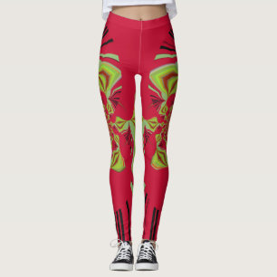 Stilvolles rotes Zitronenmodedesign Leggings