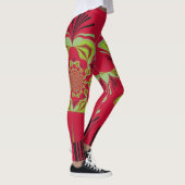 Stilvolles rotes Zitronenmodedesign Leggings (Rechts)